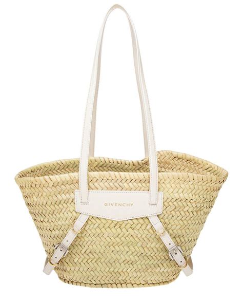 basket givenchy|Small Voyou basket bag in raffia .